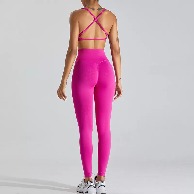 Seamless Women's 2-Piece Yoga Set: Sports Bra and Leggings FGBMS0168Y