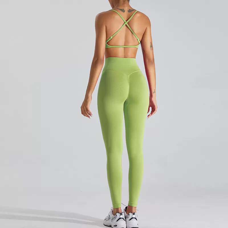 Seamless Women's 2-Piece Yoga Set: Sports Bra and Leggings FGBMS0168Y