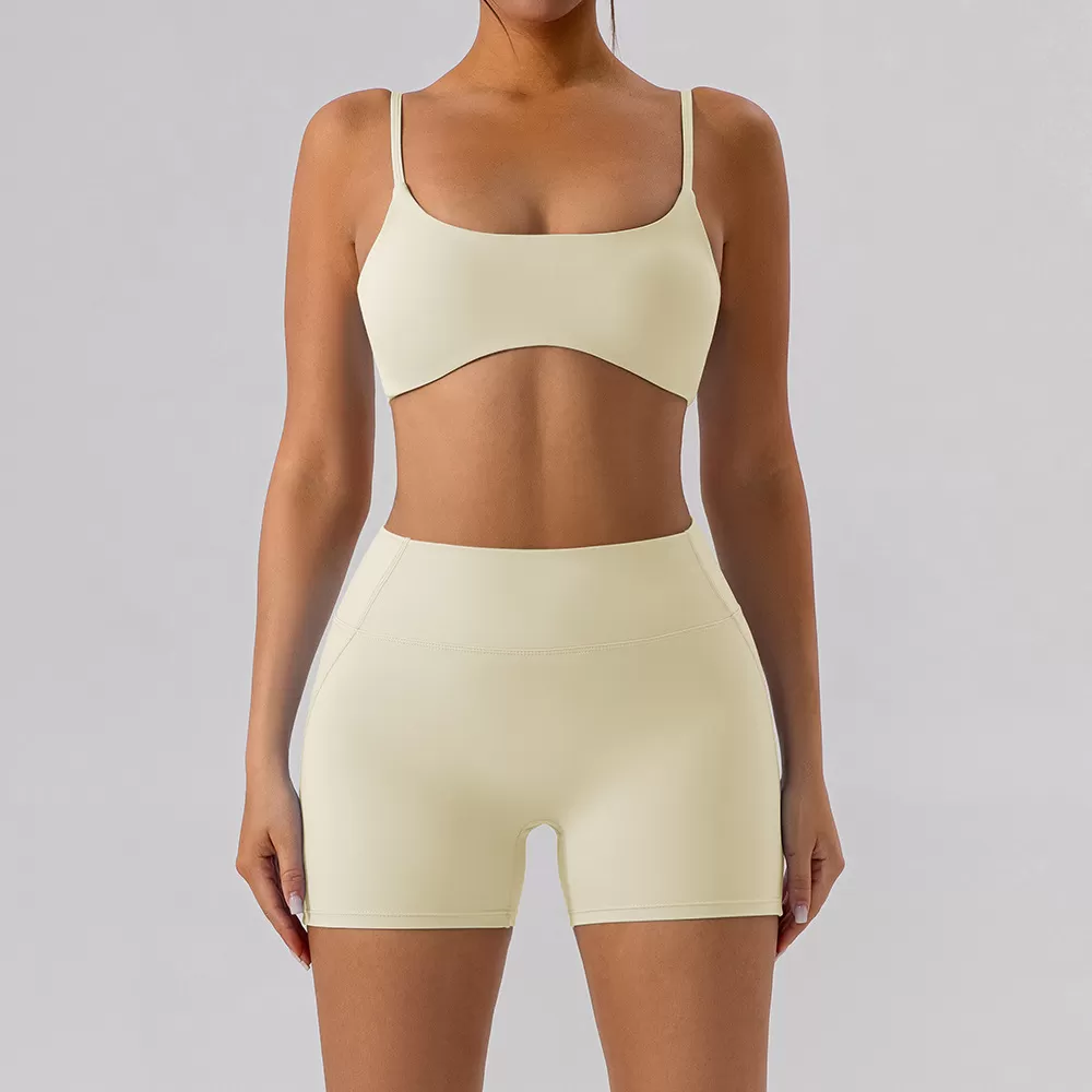 Women's 3-Piece Yoga Set: Sports Bra, Shorts and Leggings FGBYW508+KW297