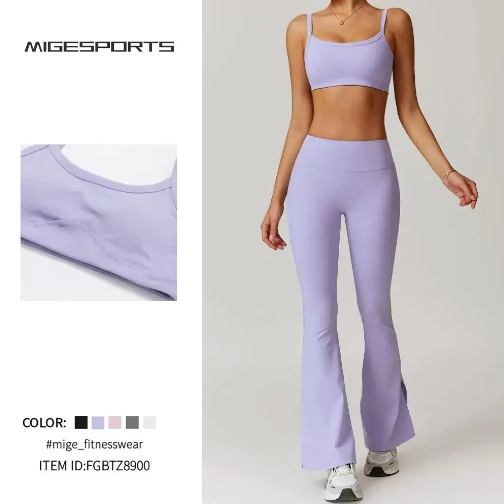 Women's 2-Piece Yoga Set: Sports Top and Pants FGBTZ8900