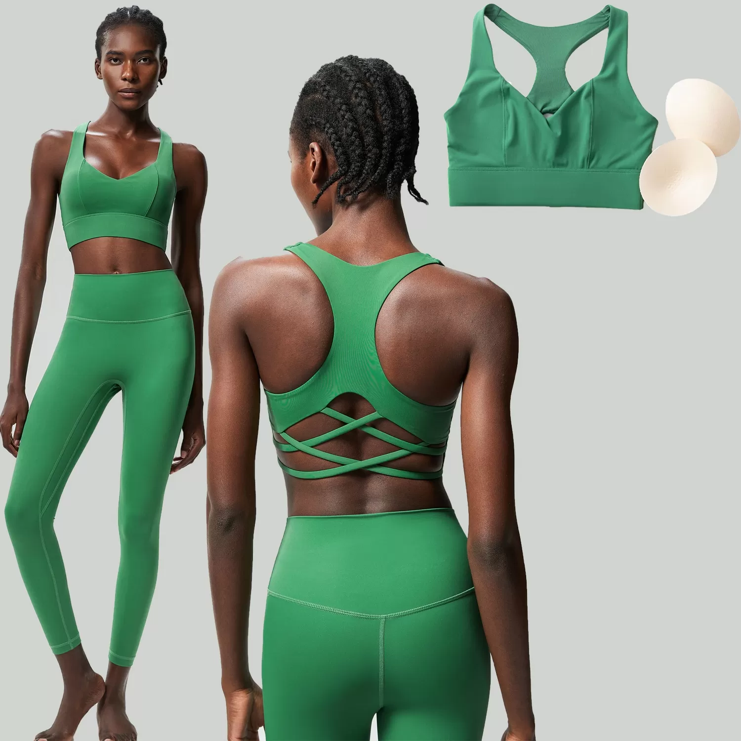 Women's 2-Piece Yoga Set: Bro Top and Pants FGBYB429+C350