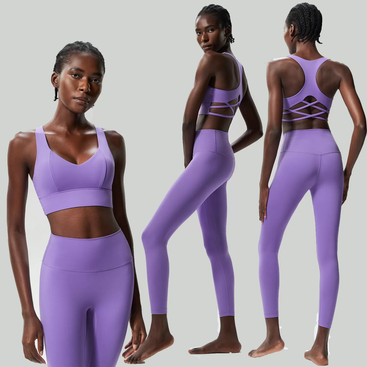 Women's 2-Piece Yoga Set: Bro Top and Pants FGBYB429+C350