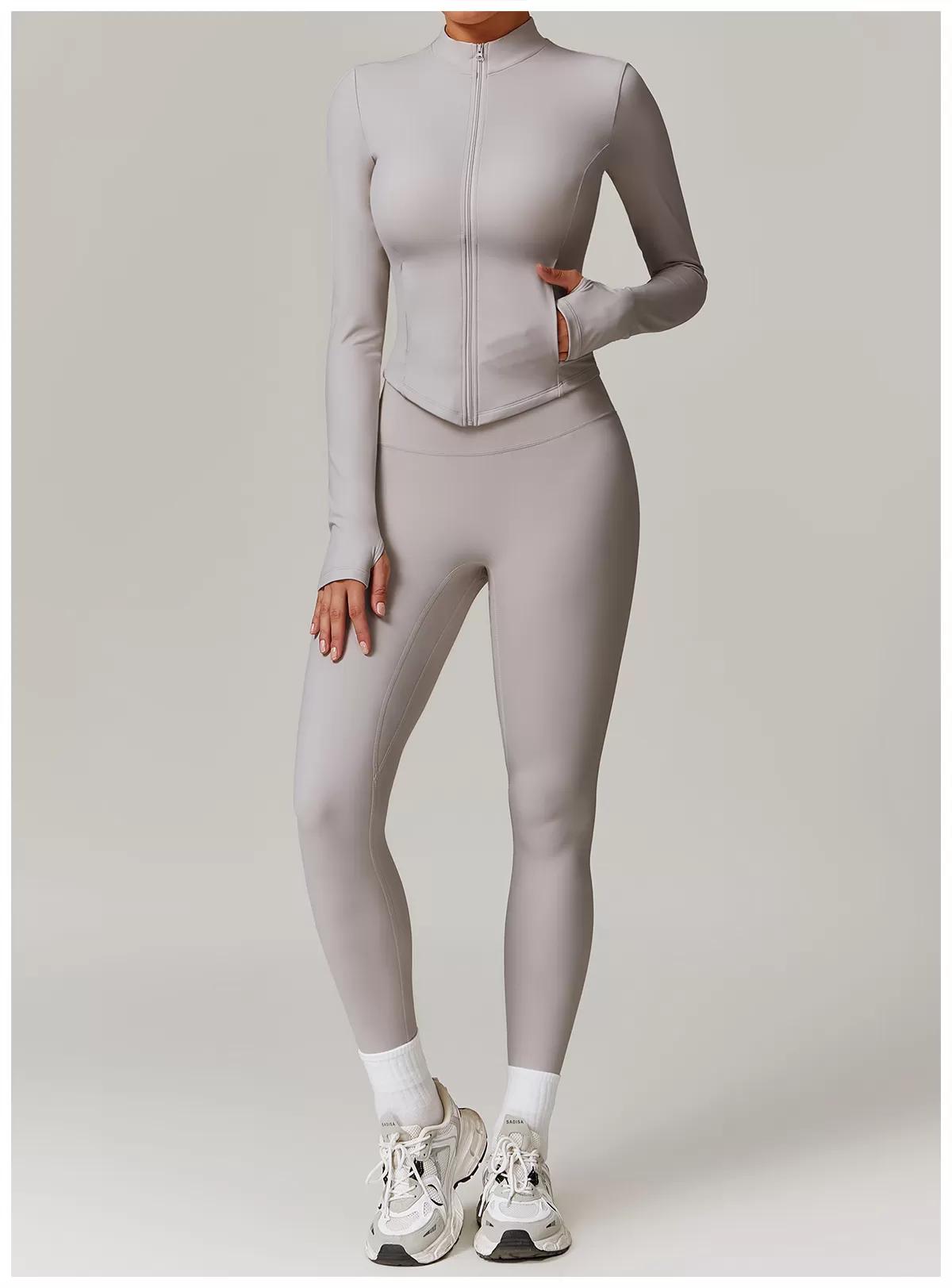 Women's 2-Piece Yoga Set: Jacket Top and Pants FGBTZ8924