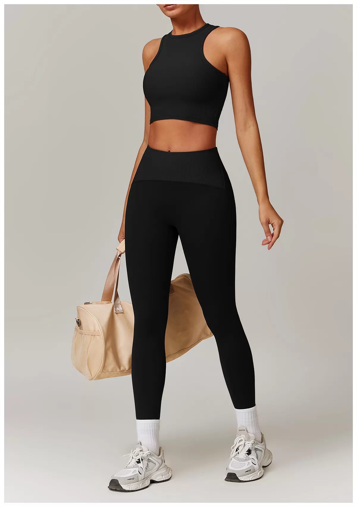 Women's 2-Piece Yoga Set: Vest Bra Top and Leggings FGBTZ8889