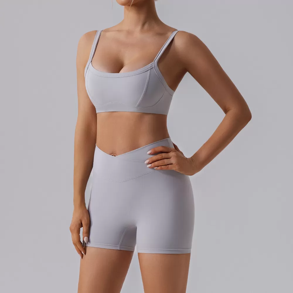 Women's 2-Piece Yoga Set: Bra Top and Shorts FGBYW524+KW407