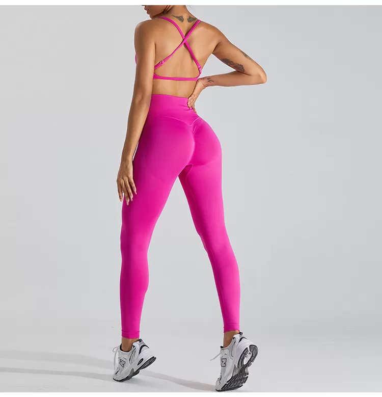 Seamless Women's 2-Piece Yoga Set: Sports Bra and Leggings FGBMS0168Y