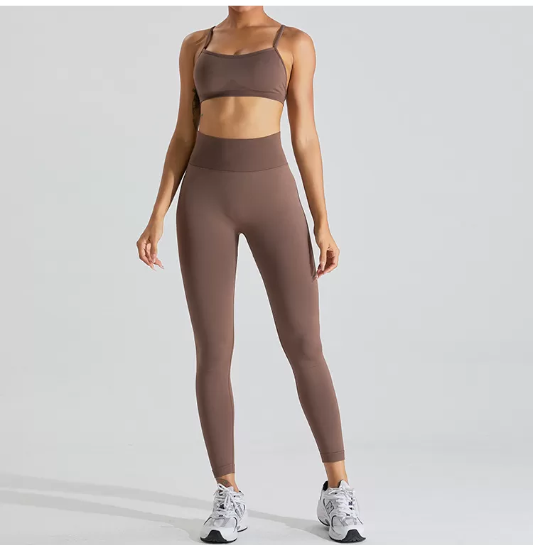 Seamless Women's 2-Piece Yoga Set: Sports Bra and Leggings FGBMS0168Y