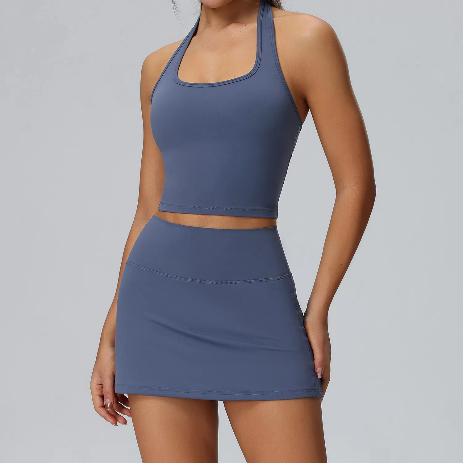 Women's 2-Piece Yoga Set: Vest Top and Short Skirts FGBF227-226