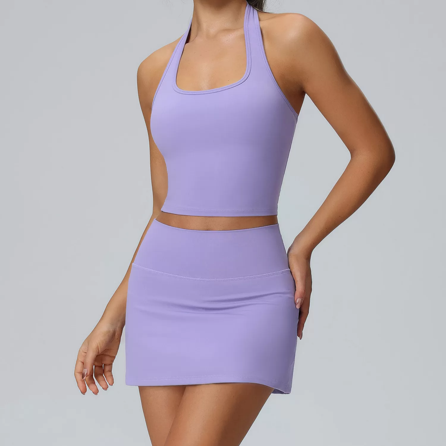 Women's 2-Piece Yoga Set: Vest Top and Short Skirts FGBF227-226