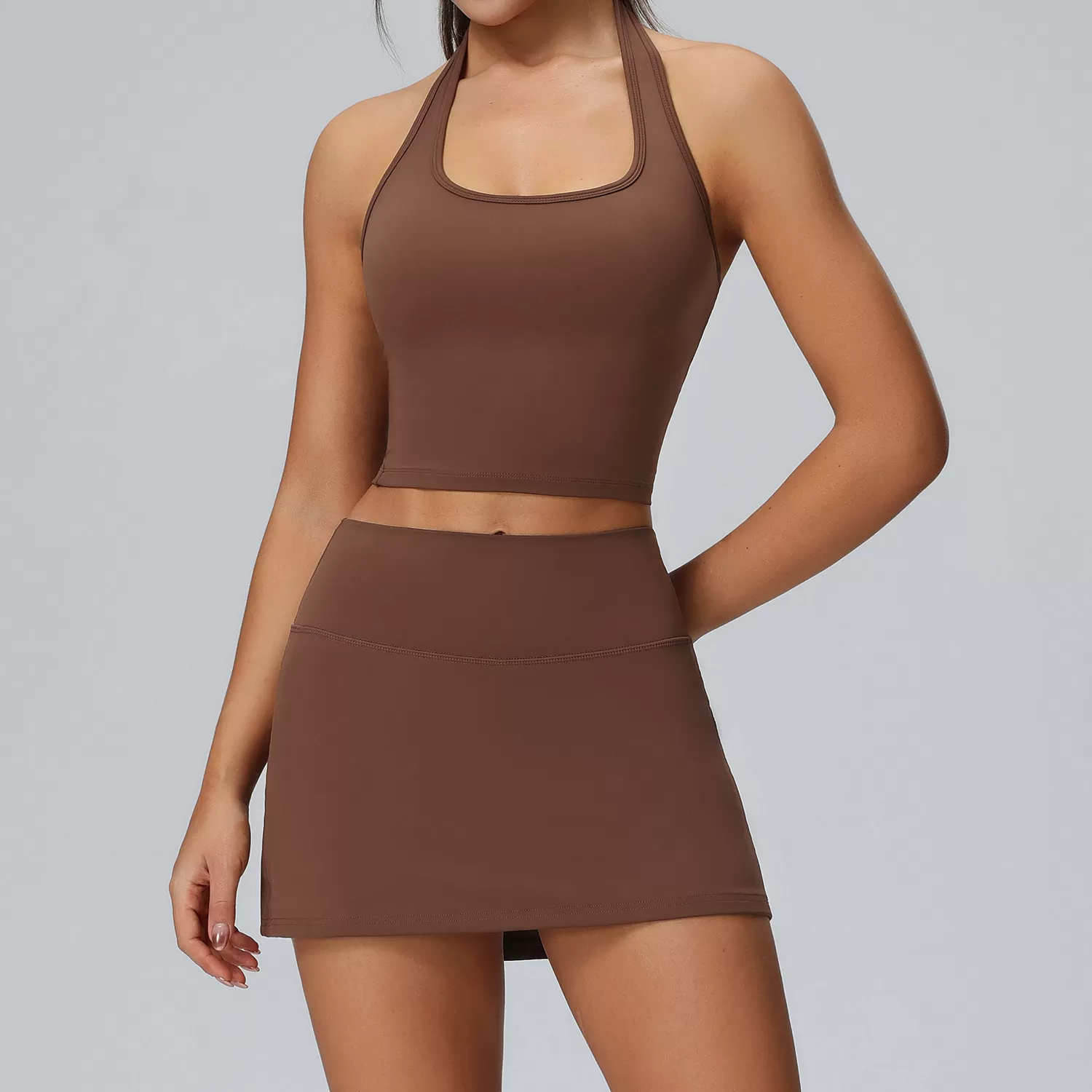 Women's 2-Piece Yoga Set: Vest Top and Short Skirts FGBF227-226