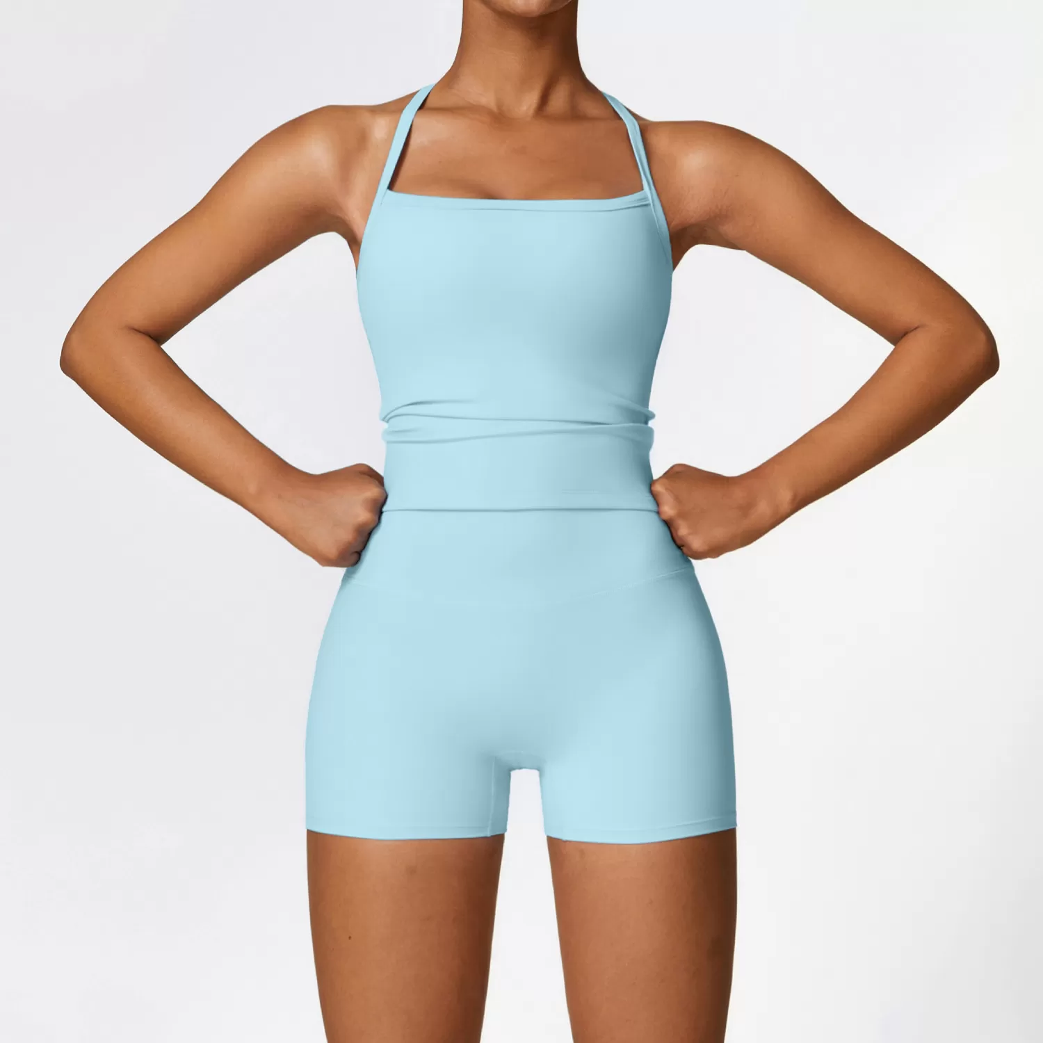 Women's 2-Piece Yoga Set: Vest Top and Shorts FGBTZ8519