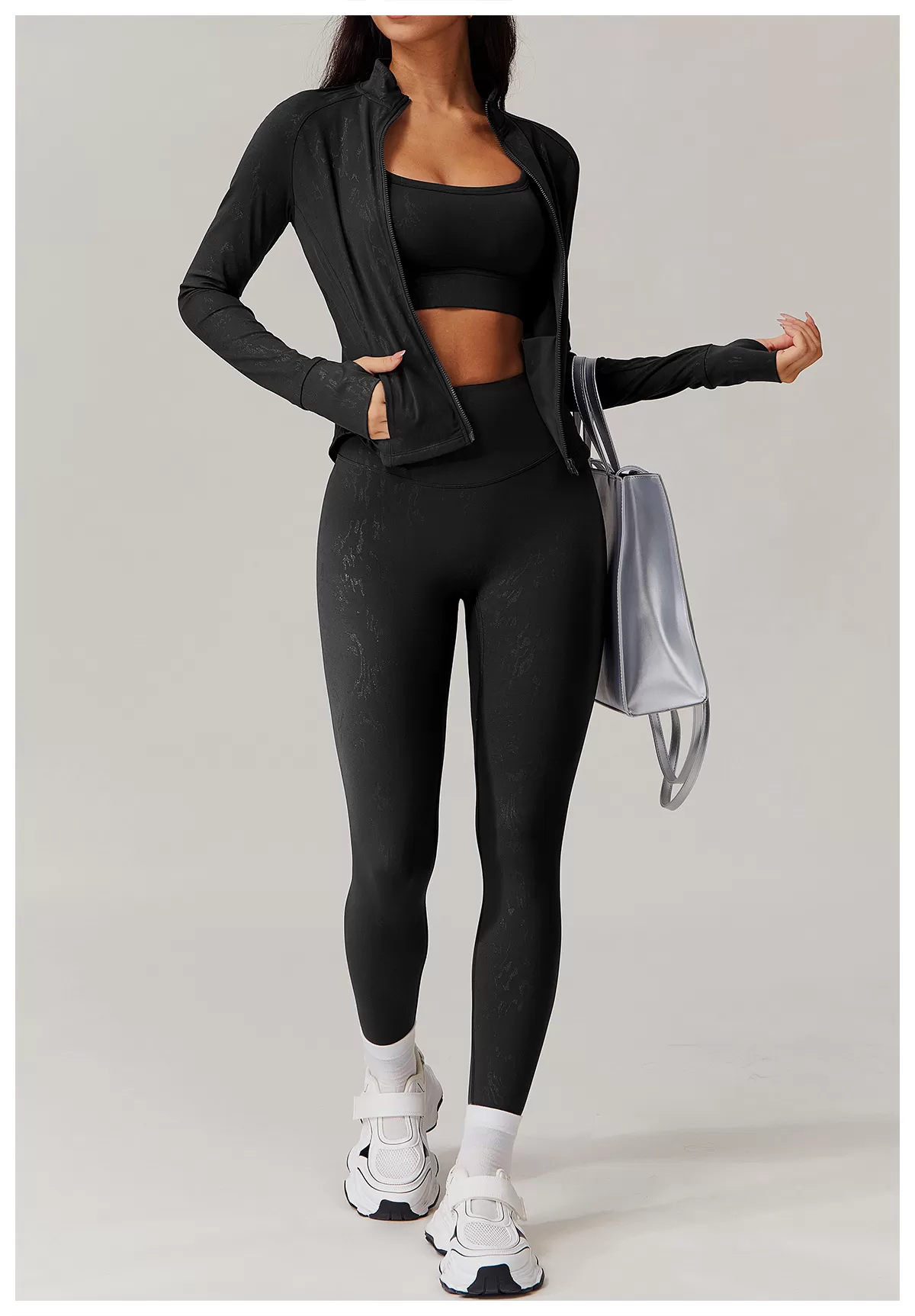 Women's 2-Piece Yoga Set: Jacket Top and Leggings FGBTZ9140