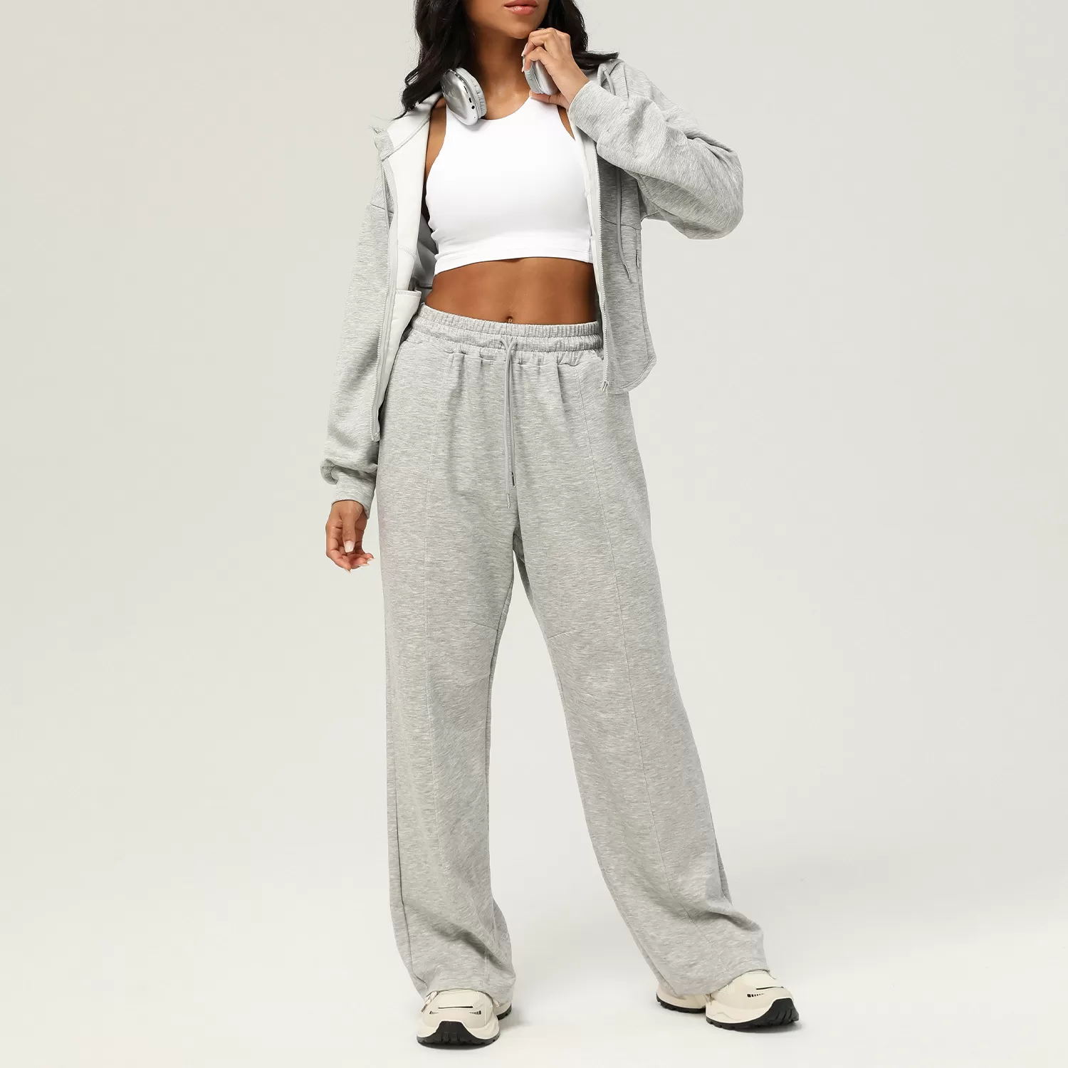 Women's 2-Piece Yoga Set: Jacket Top and Pants FGB2455