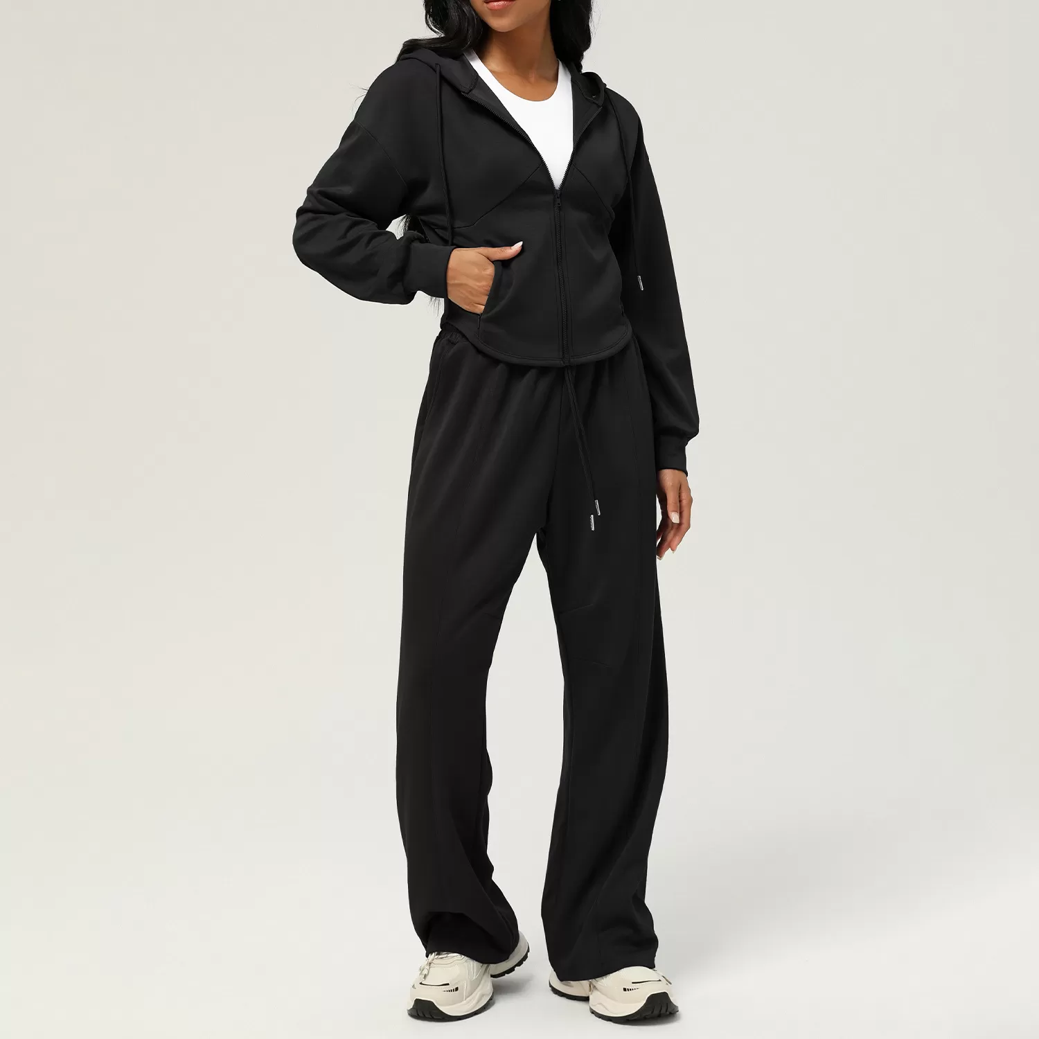 Women's 2-Piece Yoga Set: Jacket Top and Pants FGB2455