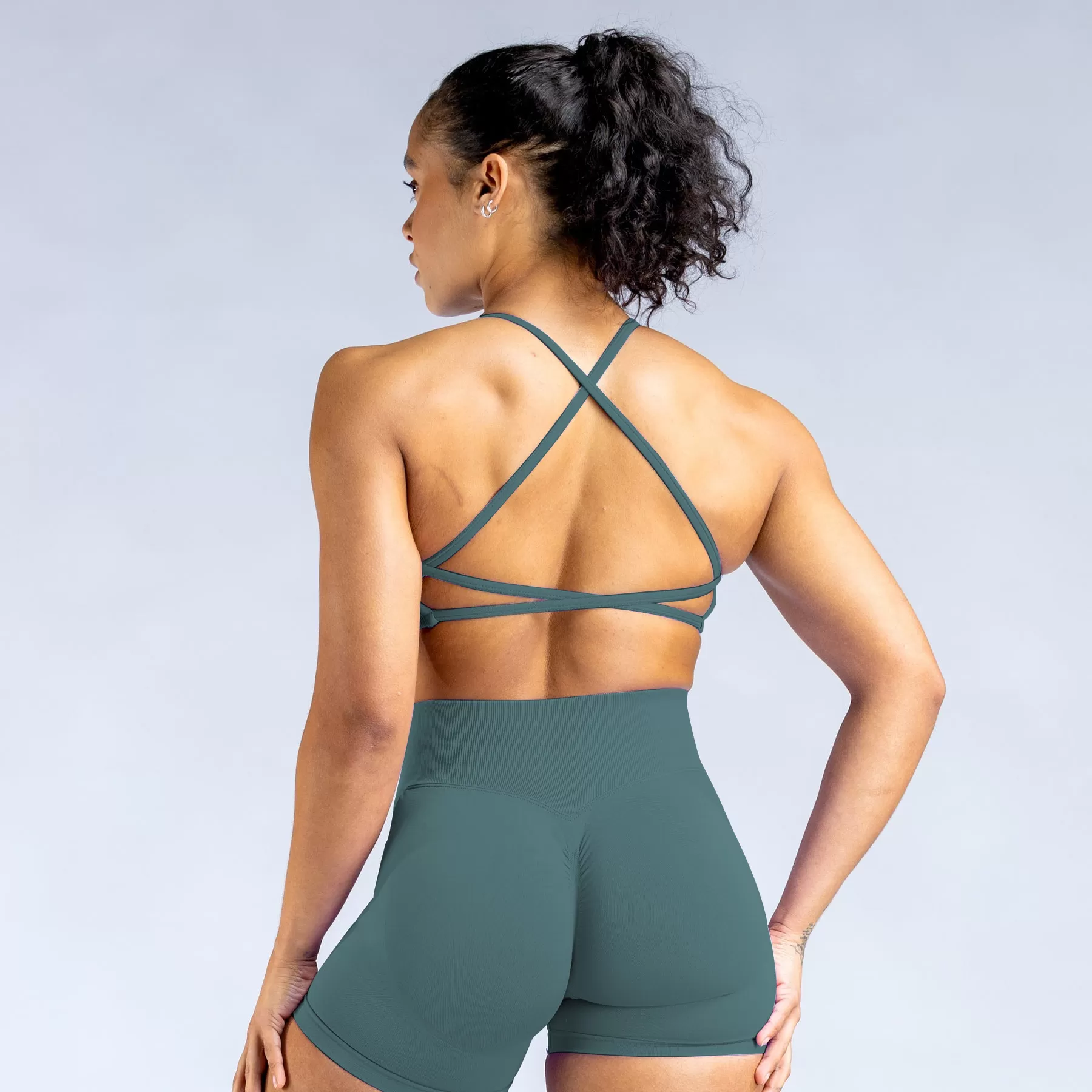 Women's 2-Piece Yoga Set: Bra Top and Shorts FGB8275&5296