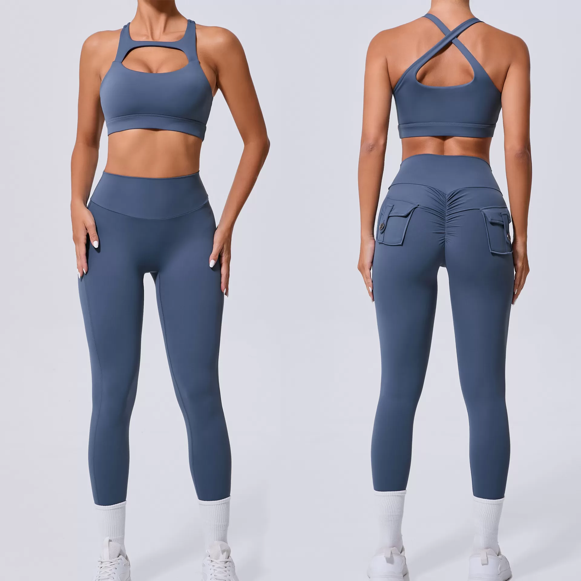 Women's 2-Piece Yoga Set: Bra Top and Leggings FGB59520+8020