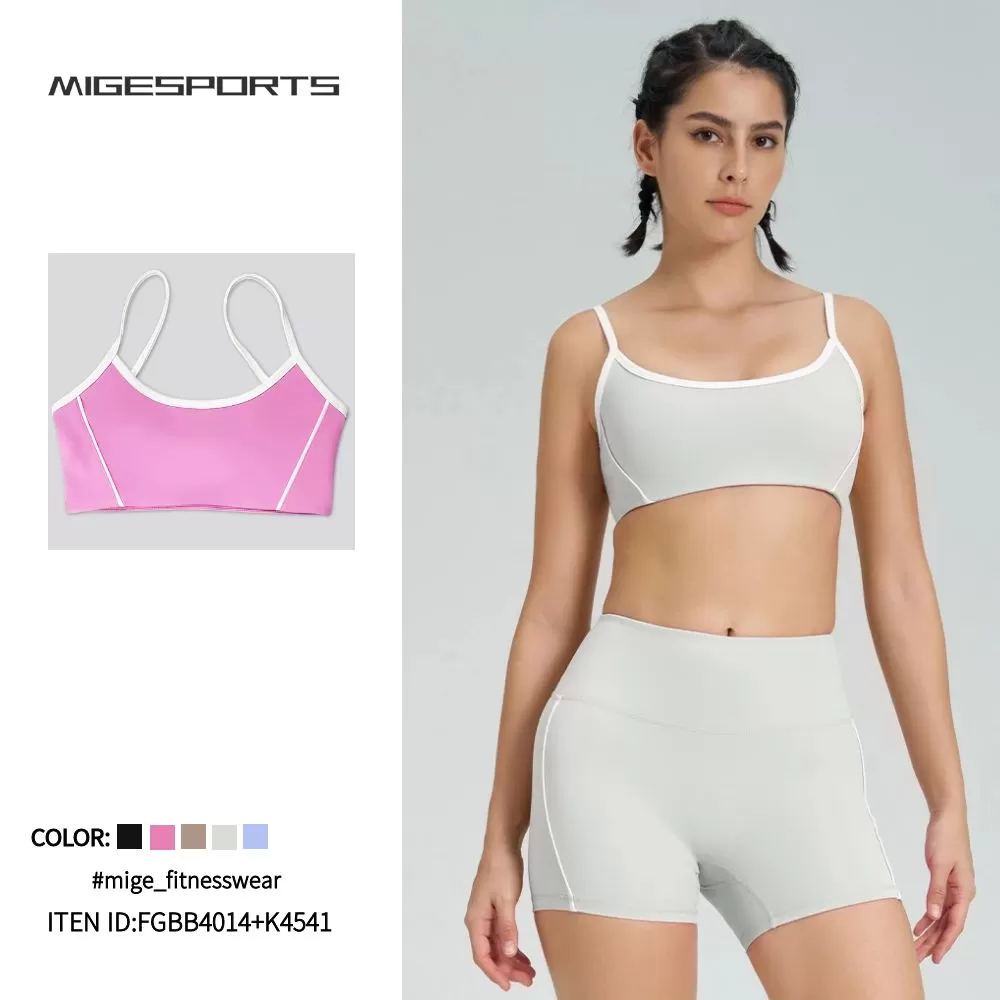 Women's 2-Piece Yoga Set: Bra Top and Shorts FGBB4014+K4541