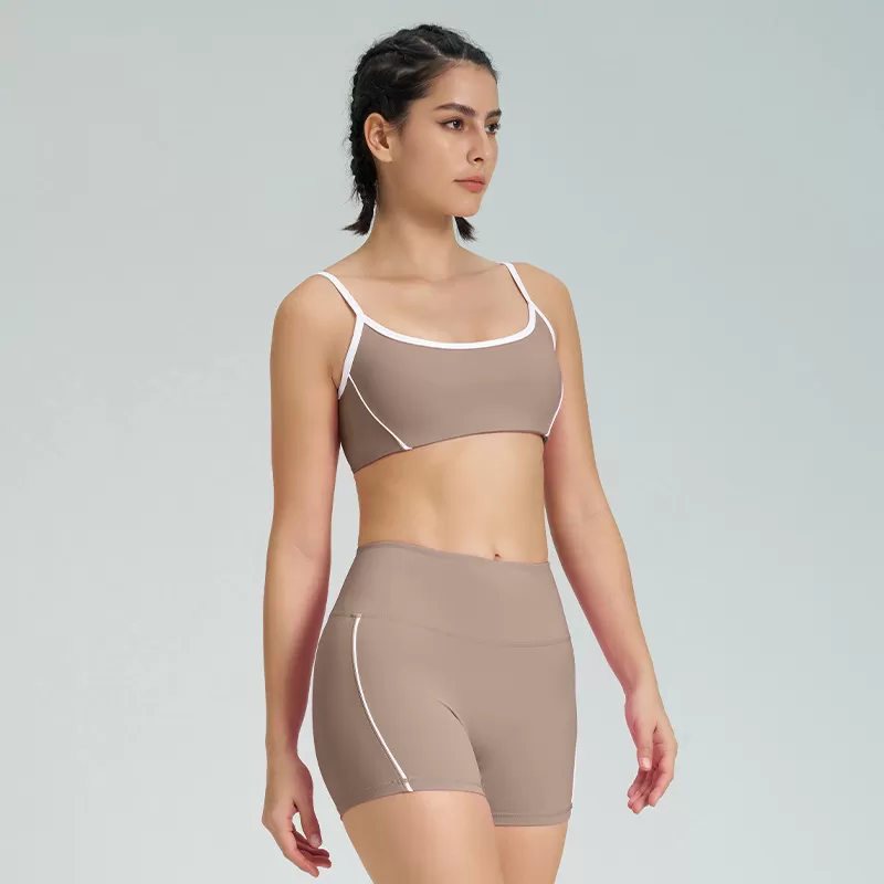 Women's 2-Piece Yoga Set: Bra Top and Shorts FGBB4014+K4541