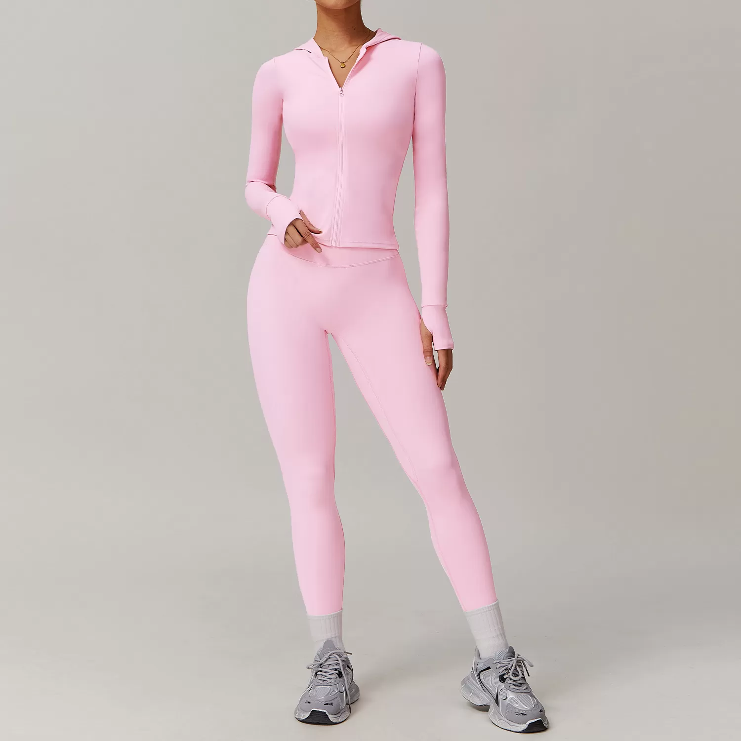 Women's 2-Piece Yoga Set: Jacket Top and Leggings FGBTZ9142