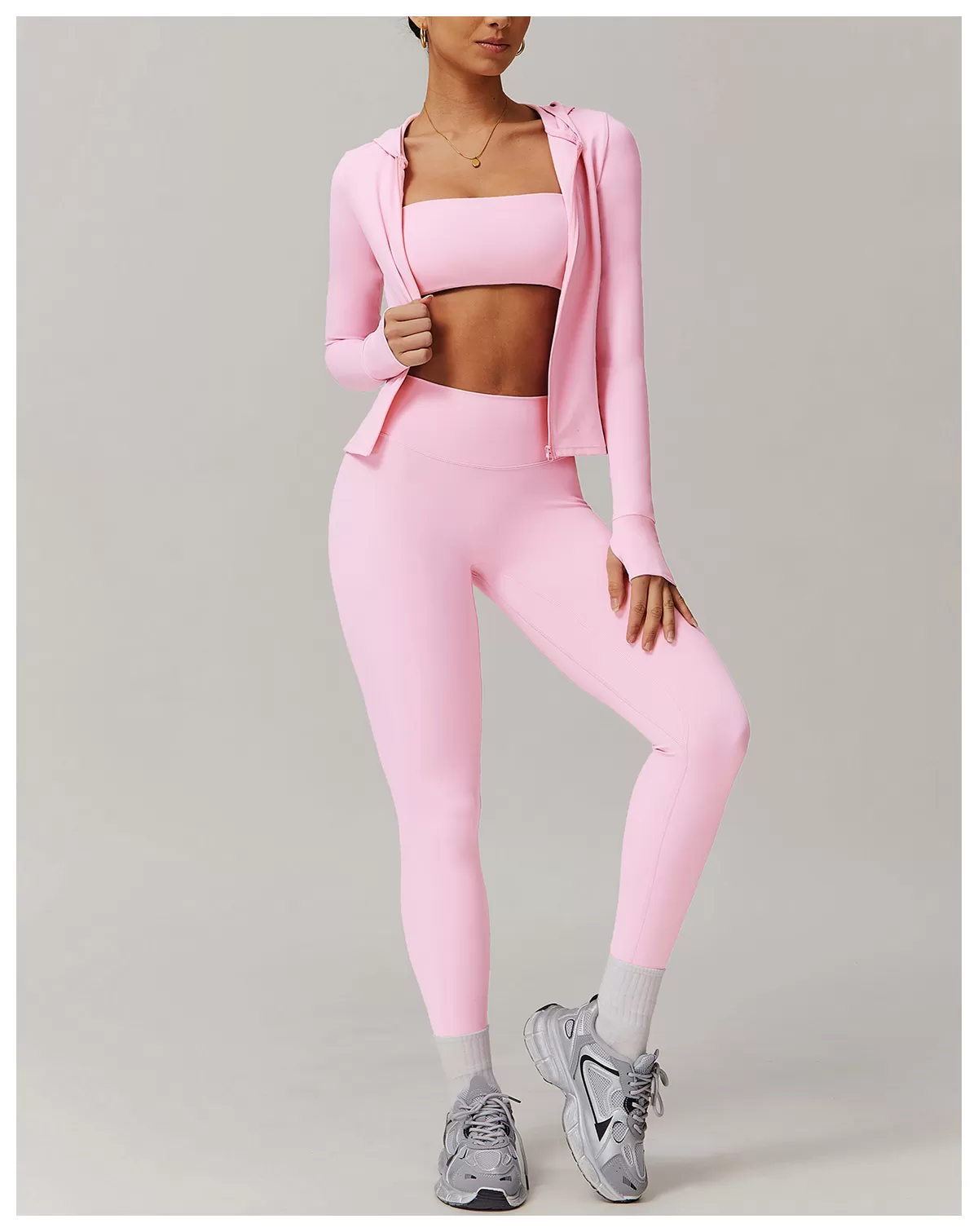 Women's 2-Piece Yoga Set: Jacket Top and Leggings FGBTZ9142