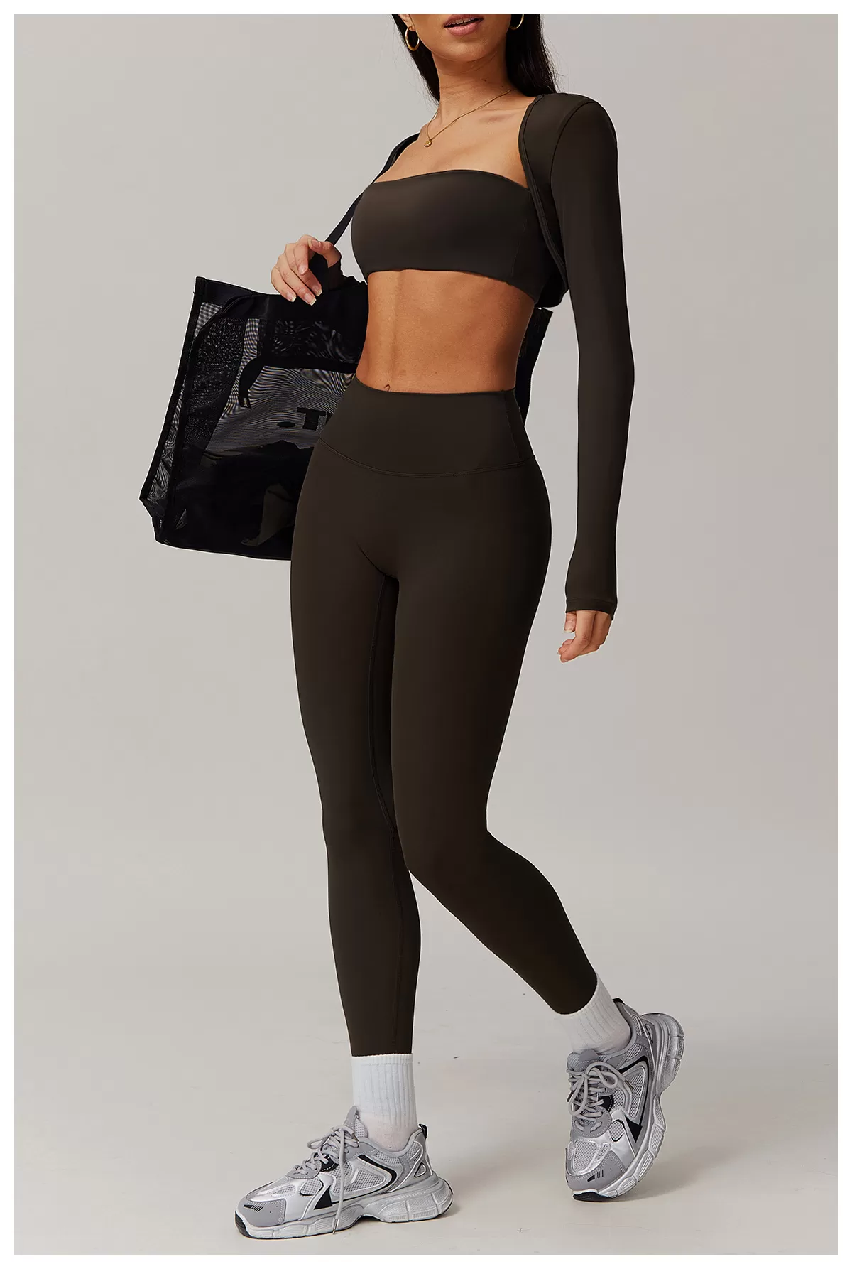 Women's 2-Piece Yoga Set: Long Sleeves Top and Leggings  FGBTZ9142