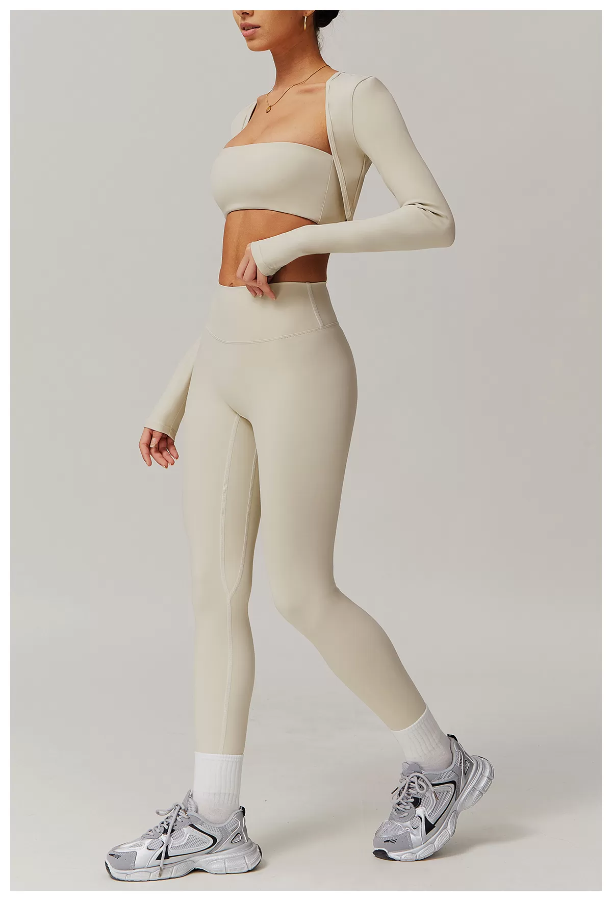 Women's 2-Piece Yoga Set: Long Sleeves Top and Leggings  FGBTZ9142