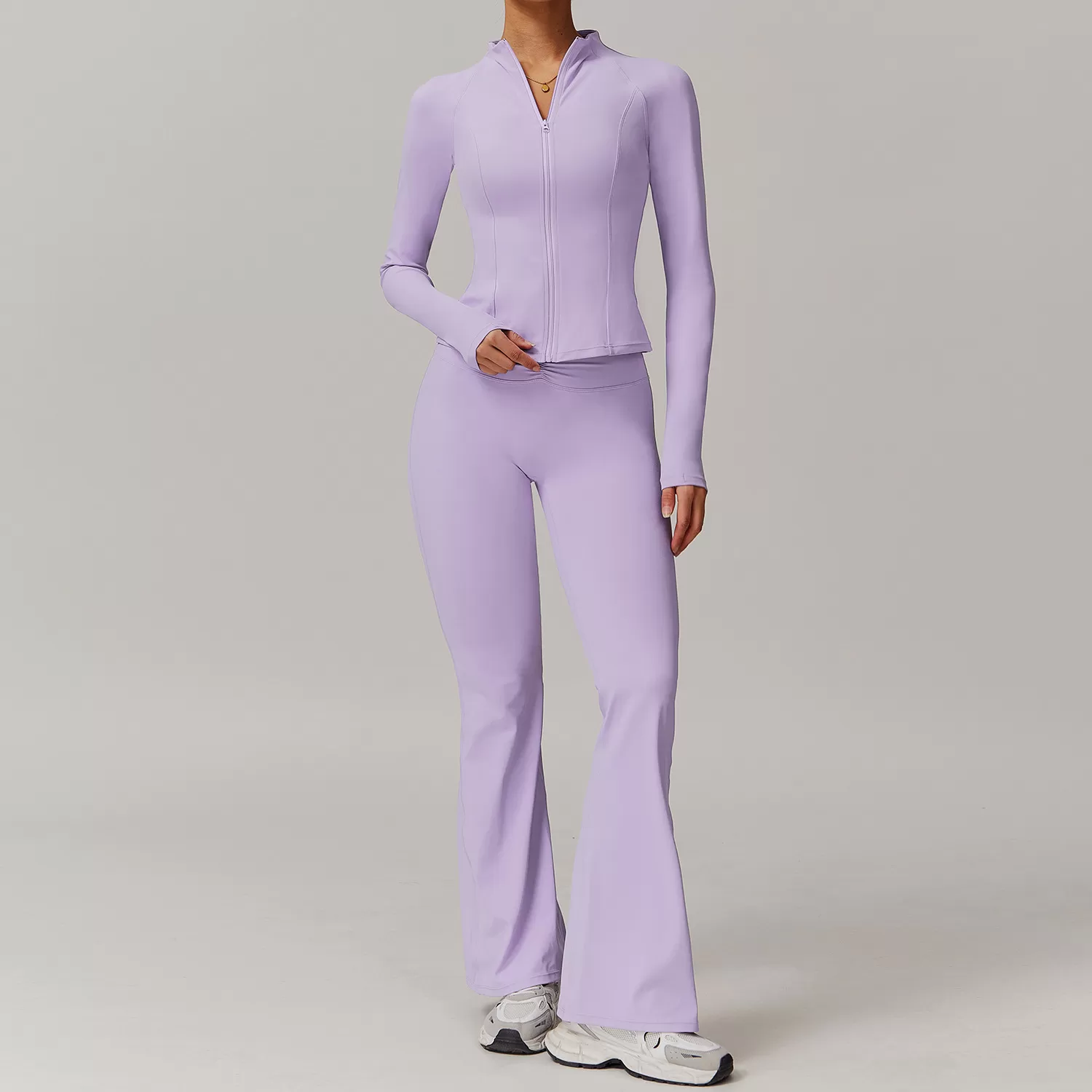 Women's 2-Piece Yoga Set: Jacket Top and Pants FGBTZ9141