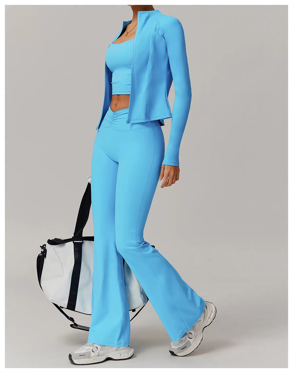 Women's 2-Piece Yoga Set: Jacket Top and Pants FGBTZ9141