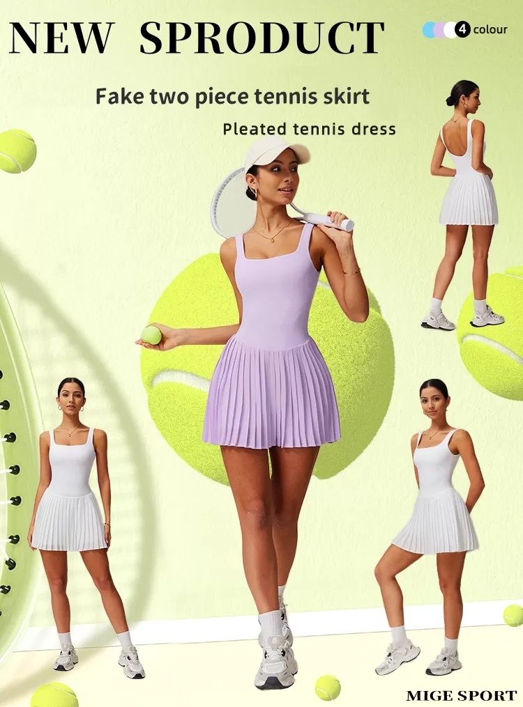 New Arrival: DLT9141 Faux Two-Piece Tennis Skirt