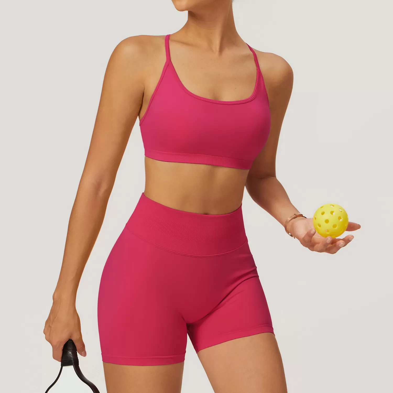 Women's 2-Piece Yoga Set: Bra-2 Top and Shorts FGBTZ7655