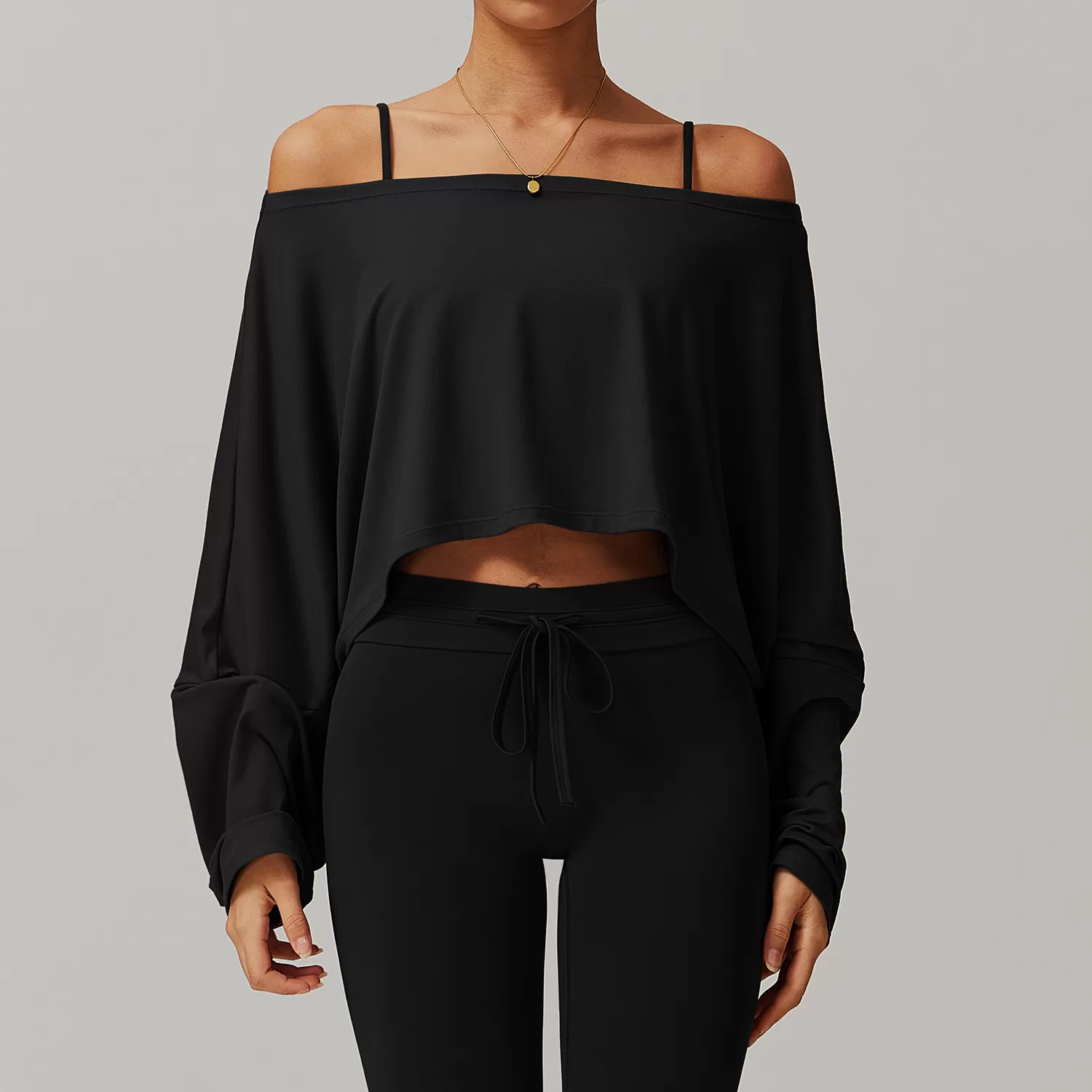 Women's Yoga Long Sleeve Crop Top FGBDCX5034