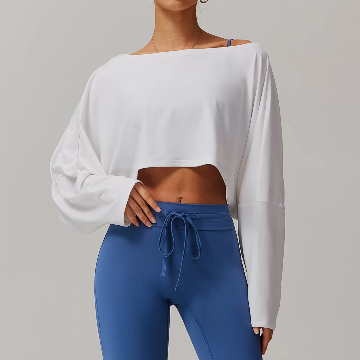 Women's Yoga Long Sleeve Crop Top FGBDCX5034