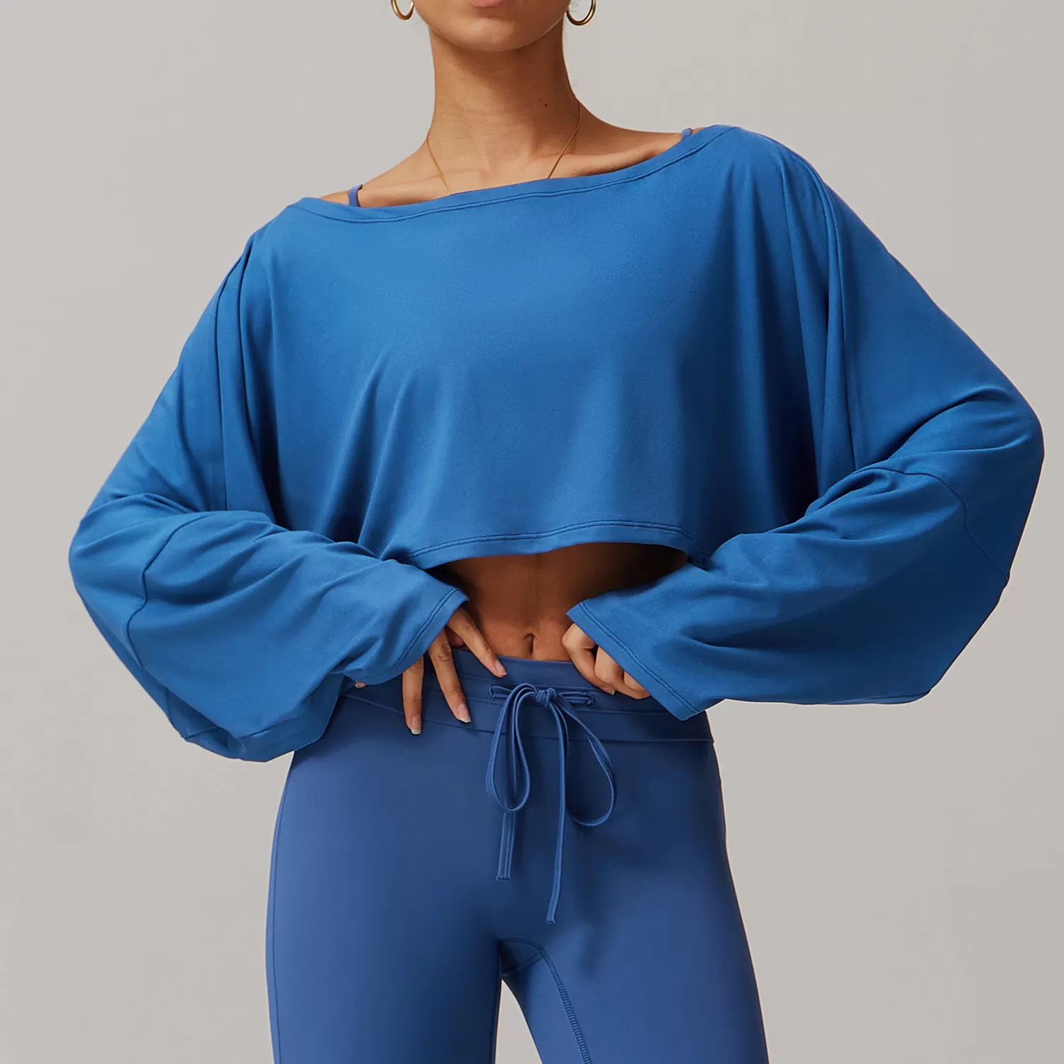 Women's Yoga Long Sleeve Crop Top FGBDCX5034