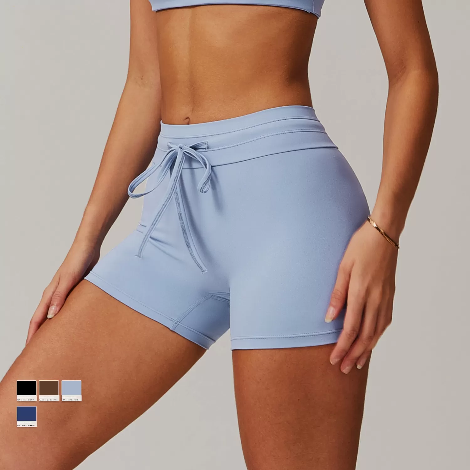 High Waist  Active Wear Yoga Shorts for Women FGBDDK5034