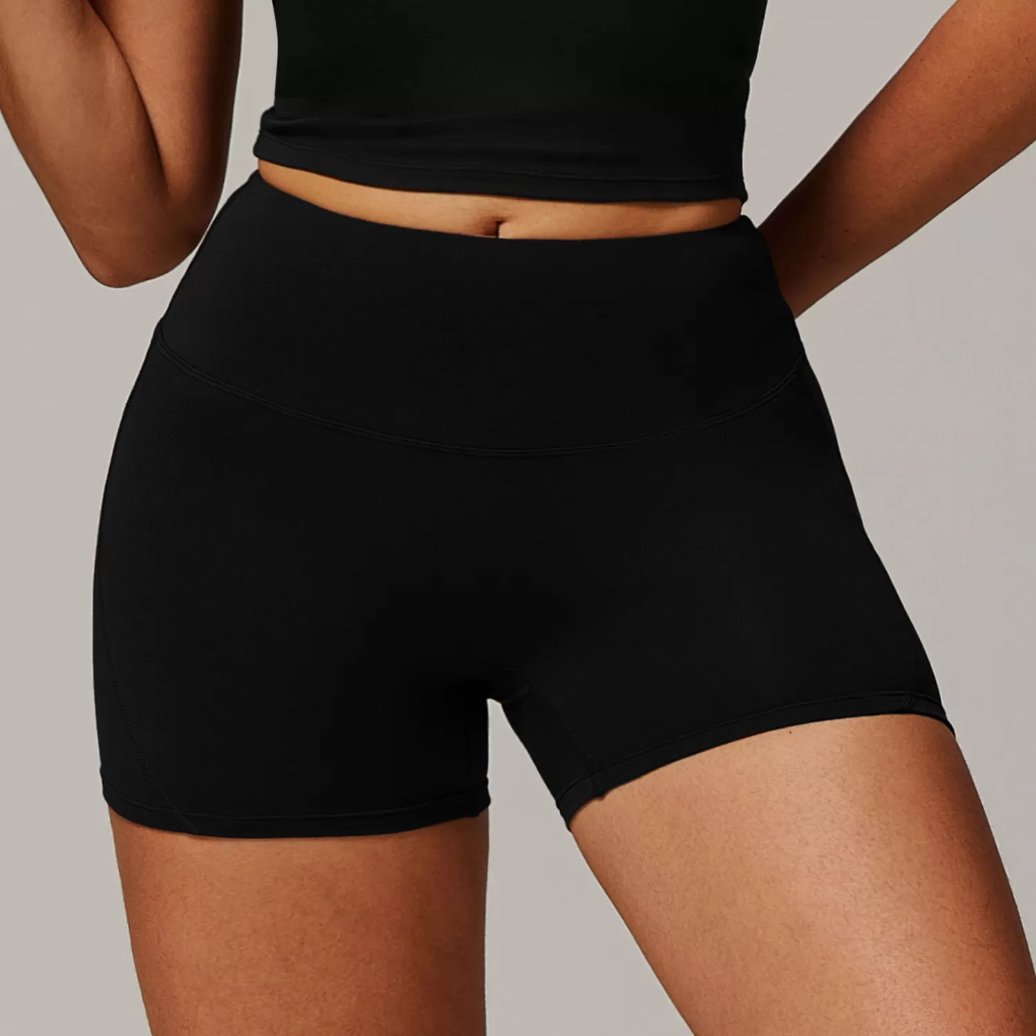 Women's High Waist Fitness Wear Yoga Shorts FGBDDK9152